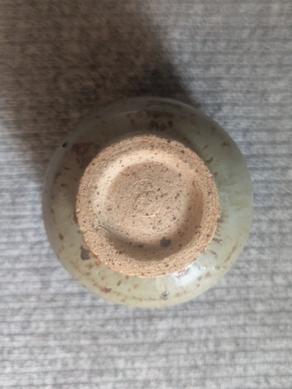Small Glazed Stoneware Cup/Trinket Bowl in Green and Brown, VGC - Picture 5 of 5